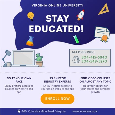 Online Education Instagram Post Template Postermywall