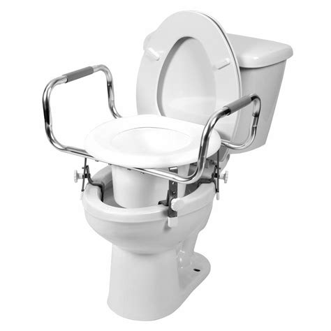 Raised Toilet Seat With Handles Adjustable Diamond Athletic