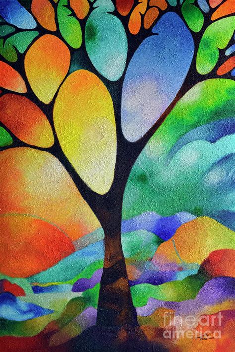 Tree Of Joy Painting By Sally Trace Fine Art America