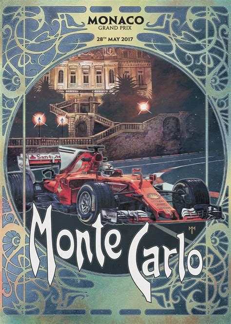 1163, modena, italy, companies' register of modena, vat and tax number 00159560366 and share capital of euro 20,260,000 Ferrari F1 Monte Carlo Monaco Grand Prix 2017 Vintage Racing 22x17in Art Poster | eBay