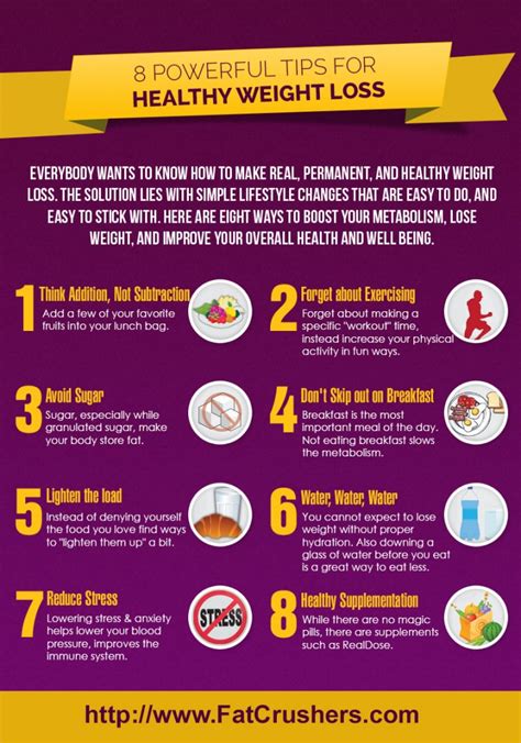 Infographic 8 Healthy Weight Loss Tips To Inspire You Fat Crushers