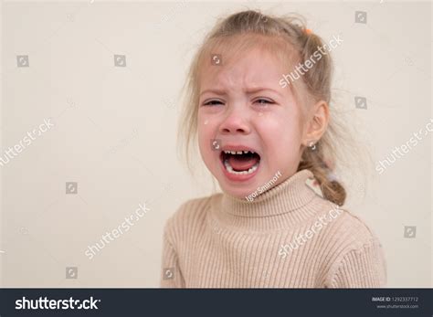 Portrait Little Girl Crying Stock Photo 1292337712 Shutterstock