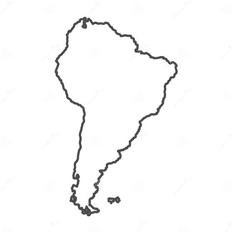 south america outline world map vector illustration isolated on white map of south america