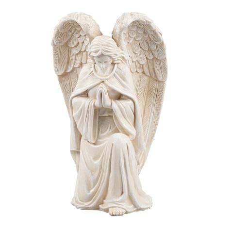 16 Memorial Angel Kneeling In Prayer Garden Patio Rememberance Winged