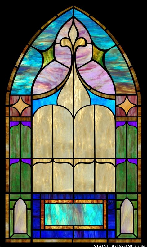 Arched Windows Religious Stained Glass Window