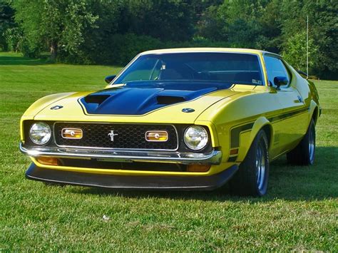 1971 Mach 1 In Bright Yellow Ford Mustang Shelby Cobra Ford Mustang