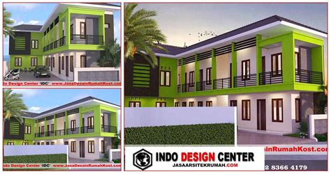 Desain eksterior atau fasad rumah 10×15 minimalis 2 lantai mengadopsi gaya arsitektur minimalis kontemporer. Gambar Desain Rumah Kost 2 Lantai | Griya Rumah