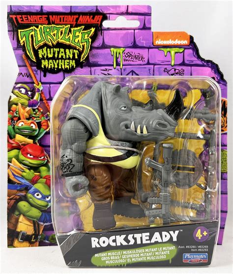 Teenage Mutant Ninja Turtles Mutant Mayhem Movie Playmates Rocksteady