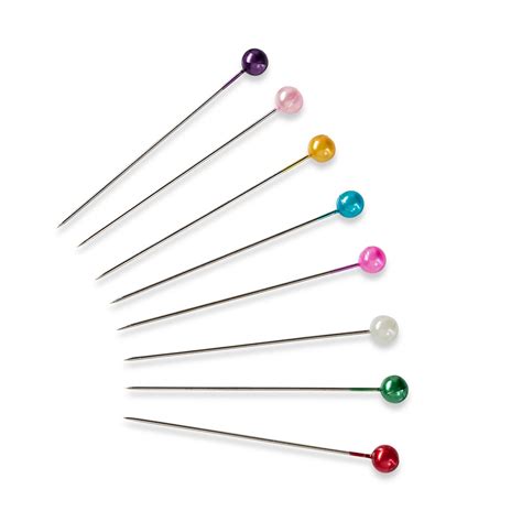 Pins With Pearlescent Plastic Tips 40x058mm Steel X10g Perles And Co