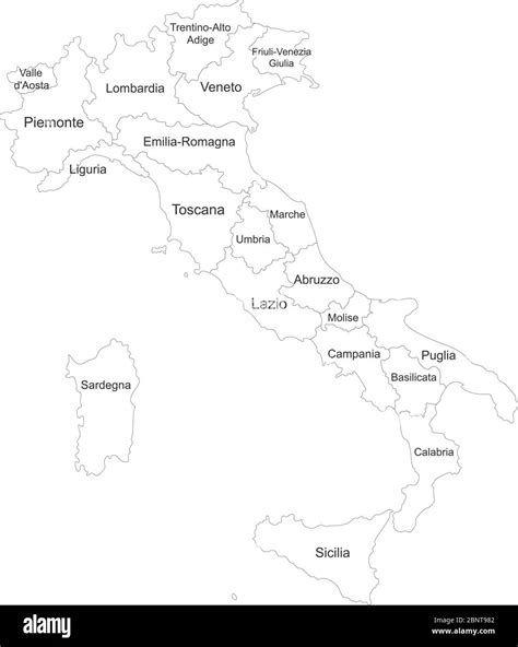 Cartina Italia Bianco E Nero