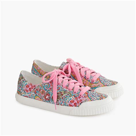 Lyst Jcrew Womens Tretorn Marley Canvas Sneakers In Liberty Floral