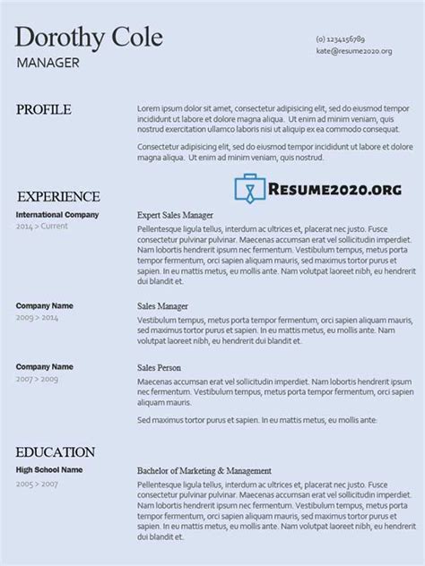 Looking for advantages of using resume sample 2020? Best Resume Templates 2020 ⋆ Free 30 Examples in Docx