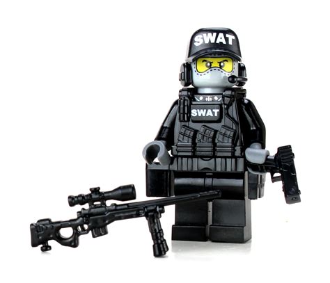 Custom Swat Police Sniper Made With Real Lego Minifigure