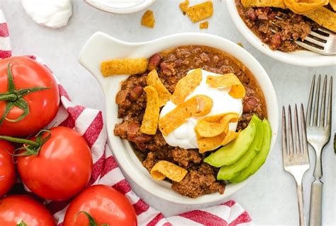 Slow Cooker Frito Chili Pie A Crowd Pleaser 5 Dinners In 1 Hour