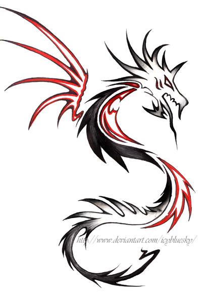 Tribal Dragon Tattoo By Icybluesky On Deviantart