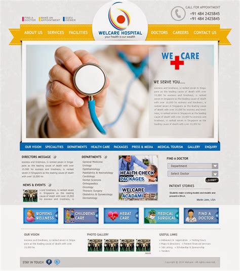 Renesh Kr Freelance Web Designer Cochin Kerala India Welcare Hospital