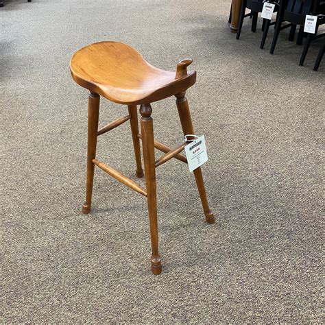 Amish Saddle Stools With Horn Baton Rouge In Stock Br All Wood Furniture