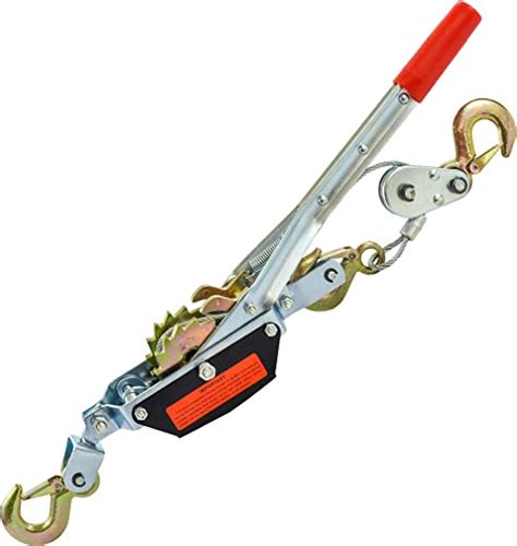 segomo tools 2 ton heavy duty 3 hook steel cable dual gear power ratchet come along puller tool