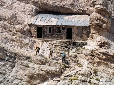 Alpine Refuge Located At 2760 Meters In Monte Cristallo Italy R