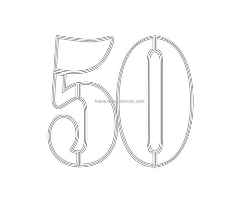 Free Military 50 Number Stencil
