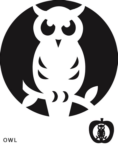 4 Best Images Of Free Printable Owl Pumpkin Carving