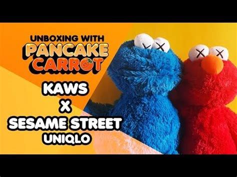 UNBOXING KAWS X Sesame Street X Uniqlo Cookie Monster And Elmo Plushies YouTube Sesame