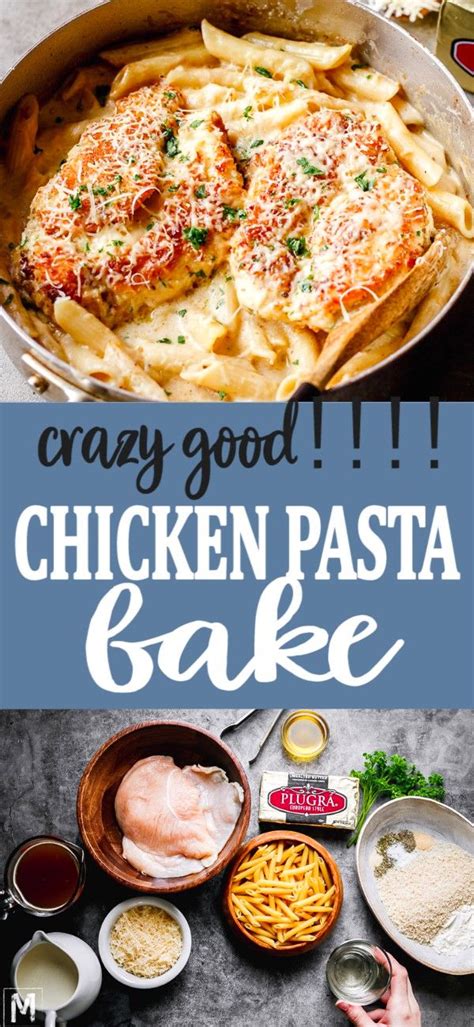 Easy Oven Baked Chicken Pasta In Buttery White Sauce In 2020 Chicken