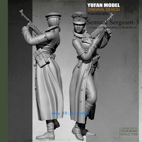 1 35 Scale Wwii German Female Officer Unpainted Model Kits Resin Figure Yufan Gk Ebay