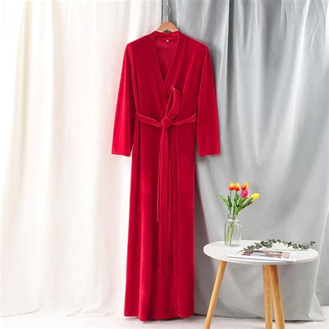 Elegant Floor Length Velvet Nightgown Robes For Women Etsy