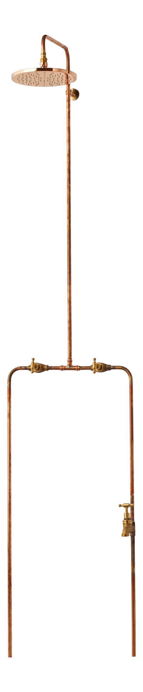 Outdoor Copper Shower With Extension Shower Plumbing Outdoor Shower Shower
