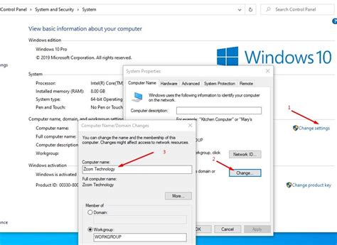 In the computer name/domain changes window, you're now able to choose a new name for your computer or for your workgroup. How to change computer name windows 10 - ZcomTech