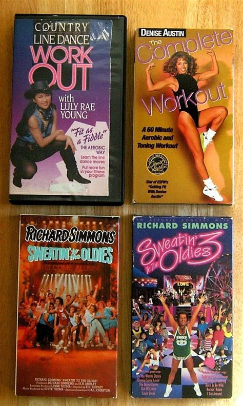 4 fitness tapes richard simmons austin sweatin to the oldies workout dance ebay fitness80s