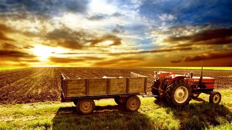 1920x1080 Field Cart Tractor Sky Coolwallpapersme