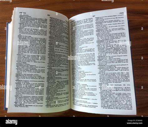 English Spanish Dictionary Page Hi Res Stock Photography And Images Alamy
