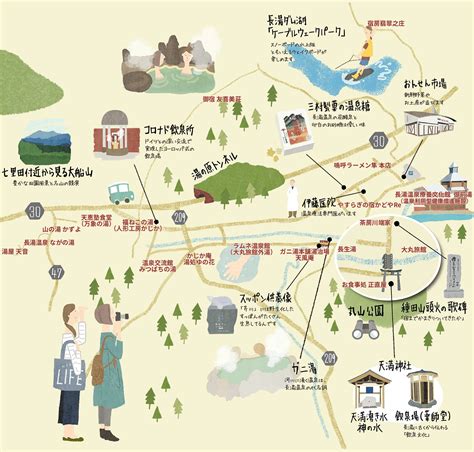 外湯めぐり・散策マップ～tourist Map～｜長湯めぐり