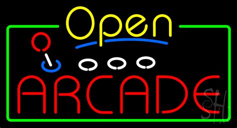 Yellow Open Red Arcade Neon Sign Games Neon Signs Every Thing Neon
