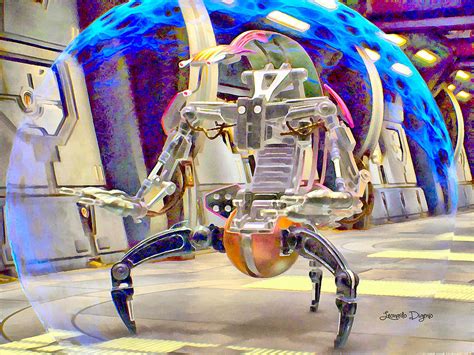 Star Wars Destroyer Droid Aquarell Vivid Style Da Digital Art By