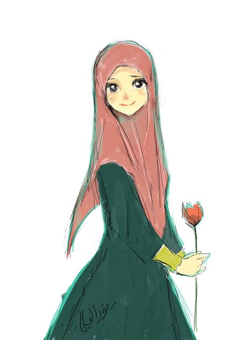 Pin By Ryuu Masaru On Anime Anime Muslimah Muslim Girls Hijab Cartoon