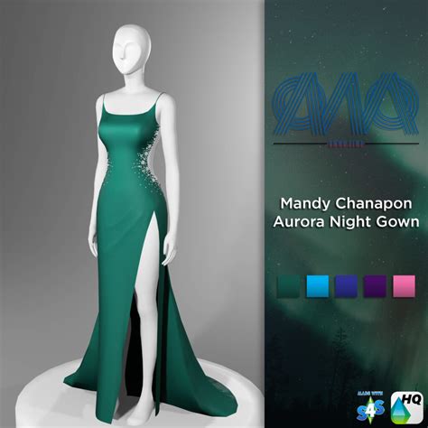 Mandy Chanapon Robe De Nuit Aurora Téléchargement CC Sims Par Ommo