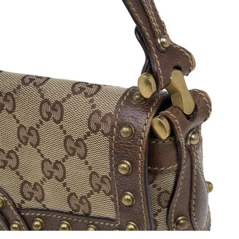 Gucci Bags Authentic Gucci Monogram Studded Pelham Flap Bag Poshmark