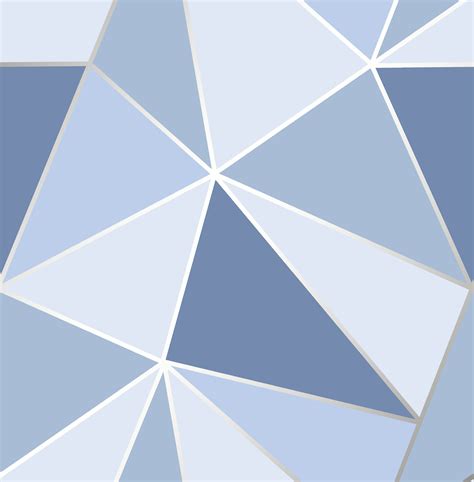 Geometric Wallpaper 3d Apex Triangle Modern Futuristic Blue Fine Decor