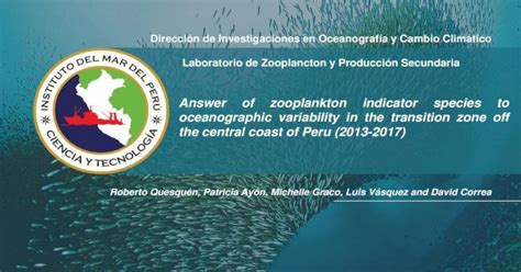 Answer Of Zooplankton Indicator Species To Oceanographic Answer