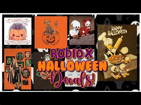 Every decal you use carries its own code like that of. ROBLOX | Bloxburg/Royale High Halloween Decals 🕷️🎃*with id ...