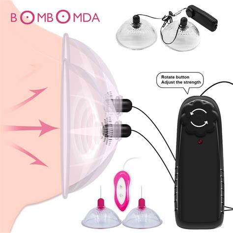 Adult Sex Toy Nipple Pump Vibrator Breast Enlargement Massage For Women