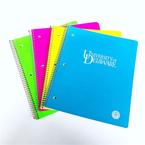 University of Delaware Neon 1-Subject Spiral Notebook with Pockets ...