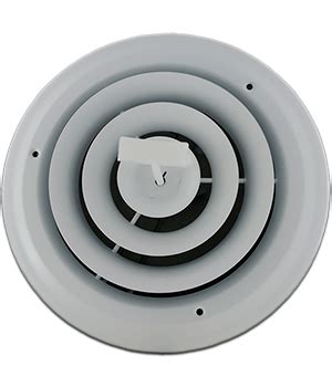Order your ceiling air registers and see the difference they will make in both your heating and cooling needs. 6 Inch Round Ceiling Diffuser | White Round Diffuser