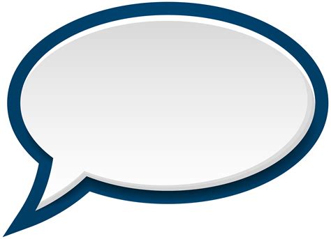 Speech Bubble White Blue Png Clip Art Image Gallery Yopriceville