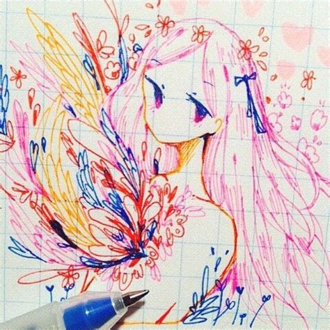 Flowers Female Art Anime Art Illustration