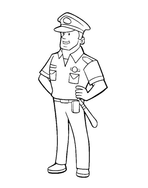 Security Guard Coloring Pages At Free Printable