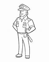 Coloring Security Guard Policeman Getcolorings Printable sketch template